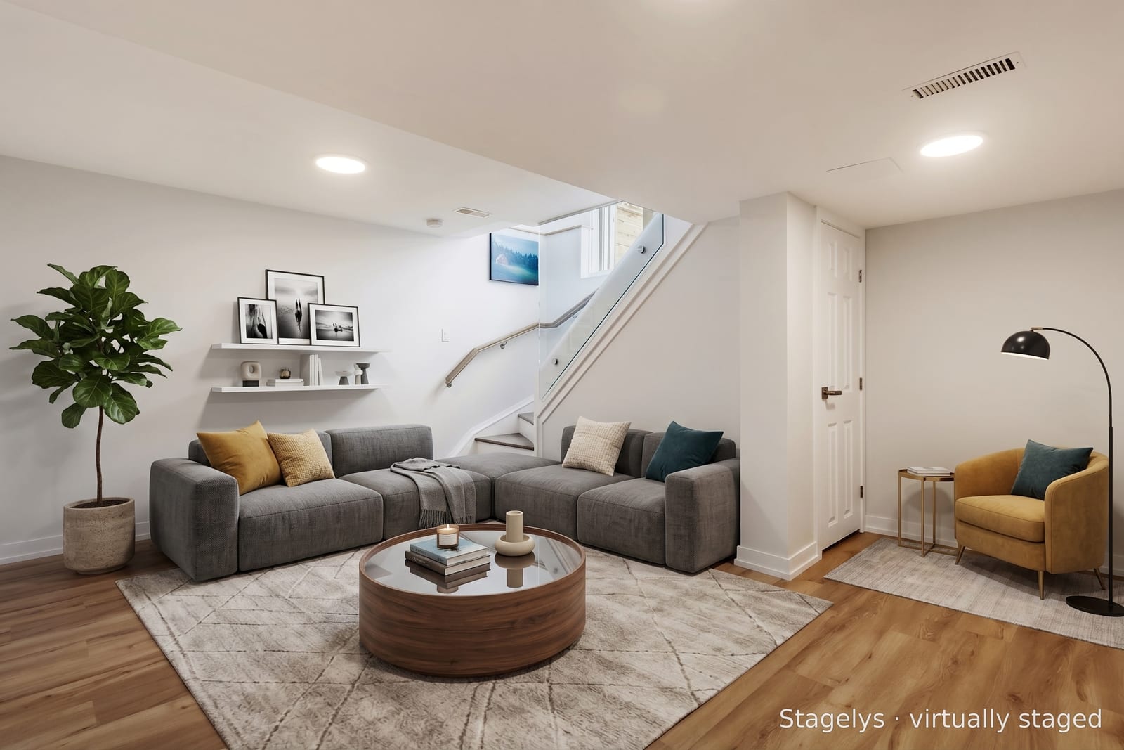 Virtual staging for basements