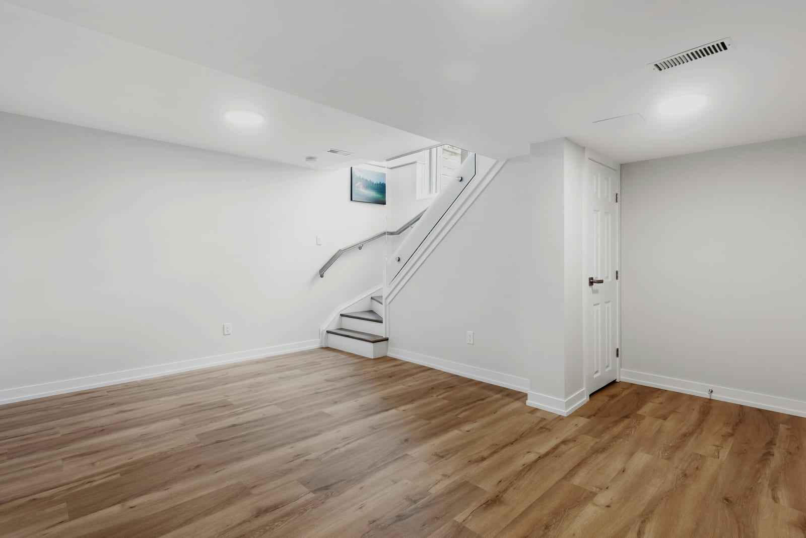 Empty basement before staging
