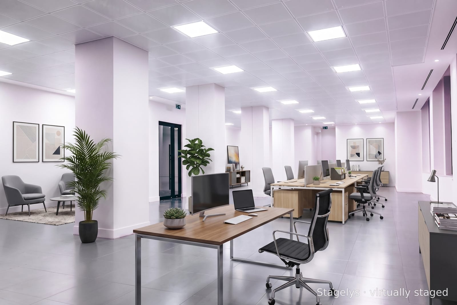Virtual staging for home offices