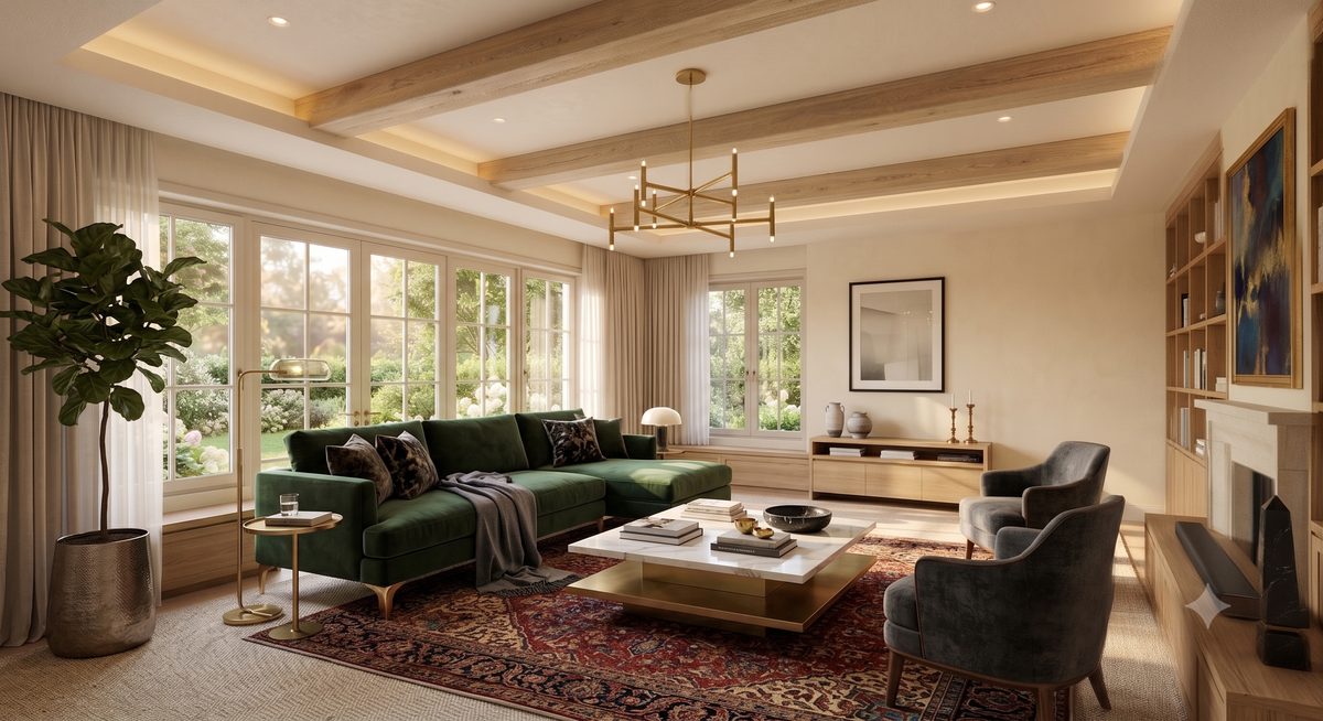 A room staged in the Luxury style